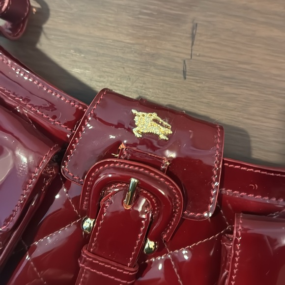 Burberry Quilted Patent Leather- Burgundy - Picture 15 of 15